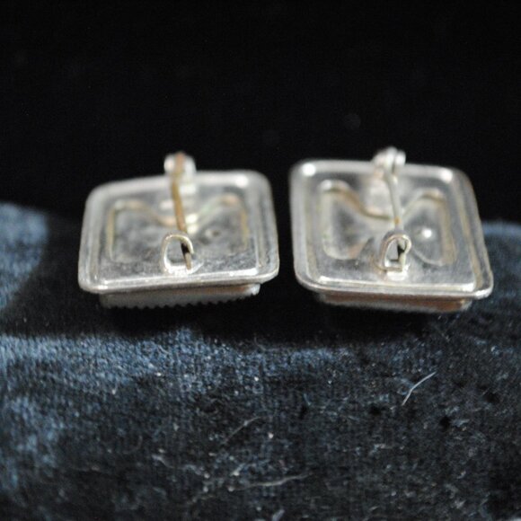 Antique Matching Pair of Oversized Ruby Czech Glass Sash Brooches - Picture 6 of 8